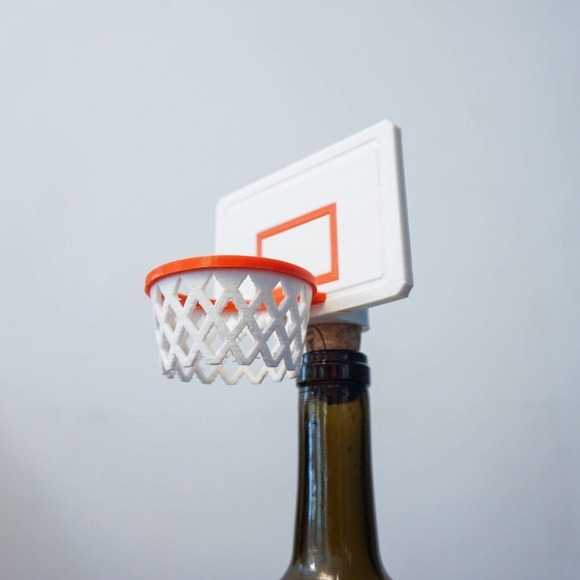 Basketball Hoop Cork Wine Bottle stopper Wine Bottle Stopper Gift for Wine Lover - Picture 1 of 6